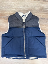 Baby Gap ColdControl Max Sherpa Lined Puffer Vest Navy sz 0-6m