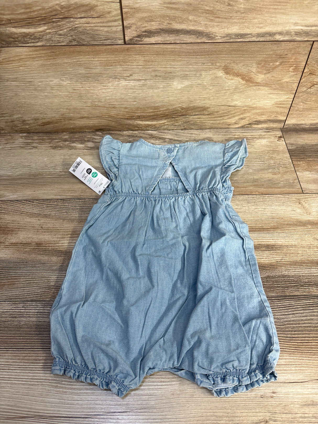 NEW Carter's Embroidered Chambray Romper Blue sz 18m