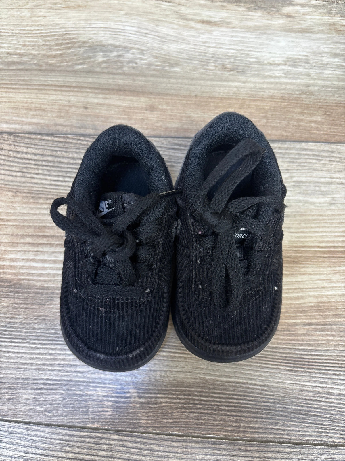 Nike Force 1 LV8 Style TD 'Black Corduroy' Sneakers sz 4c