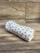 Burt's Bees Baby Organic Bee Print Swaddle Blanket, White