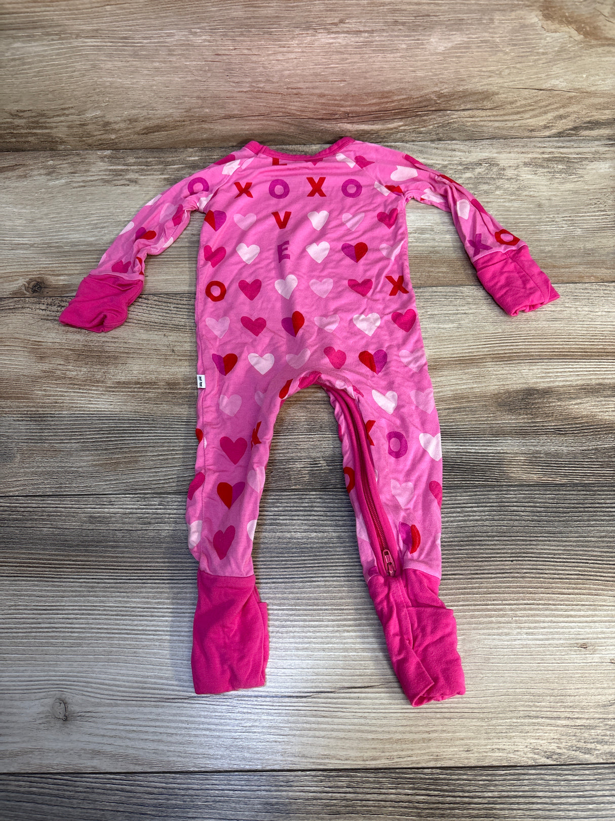 Little Sleepies Xoxo Convertible Sleeper Pink sz 0-3m