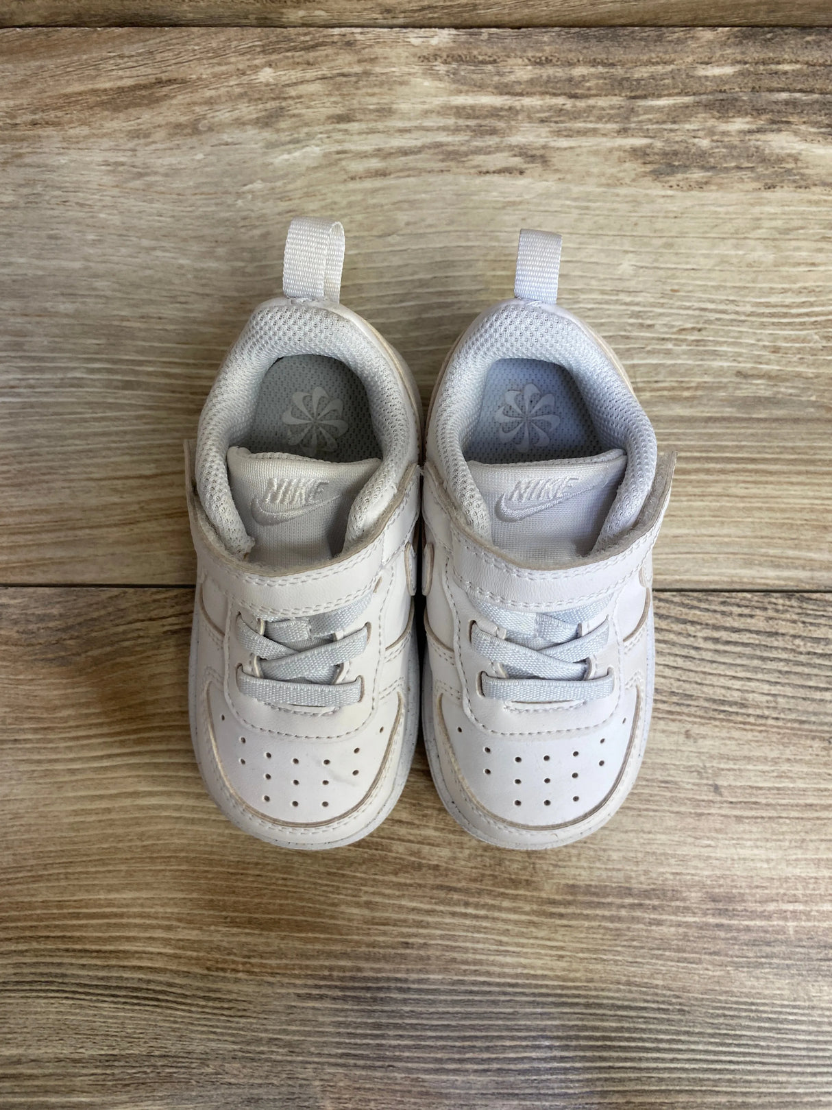 Nike Court Borough Low Recraft TD 'Triple White' Sneakers sz 6c