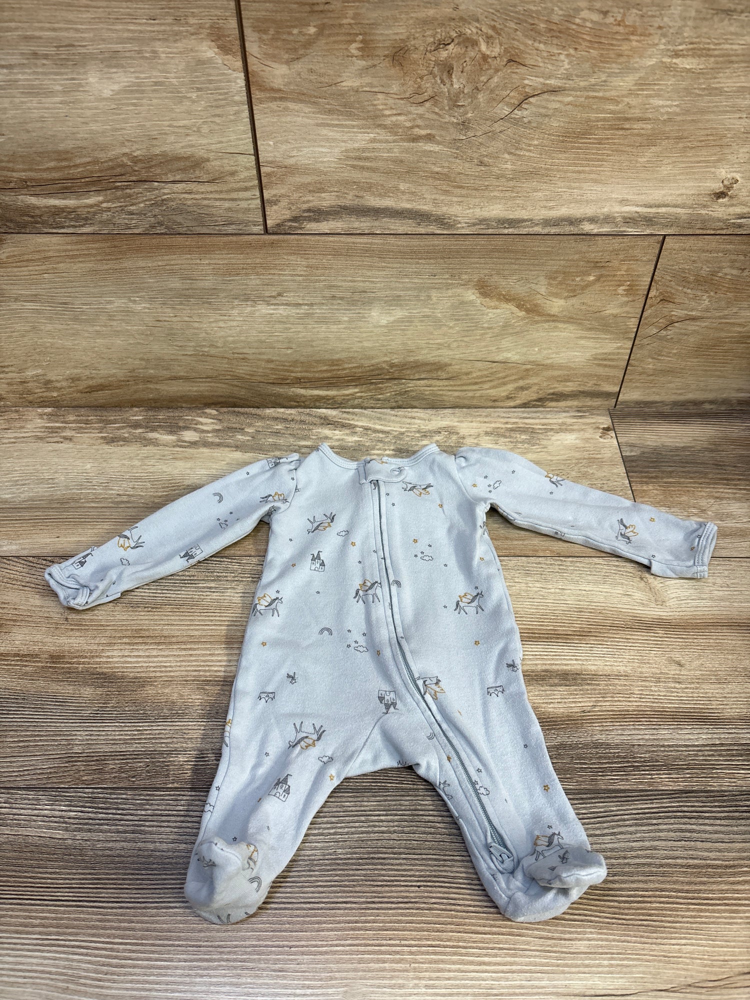 Carter's Unicorn Sleeper Blue sz Newborn