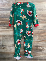 Carter's Santa Blanket Sleeper Green sz 3T