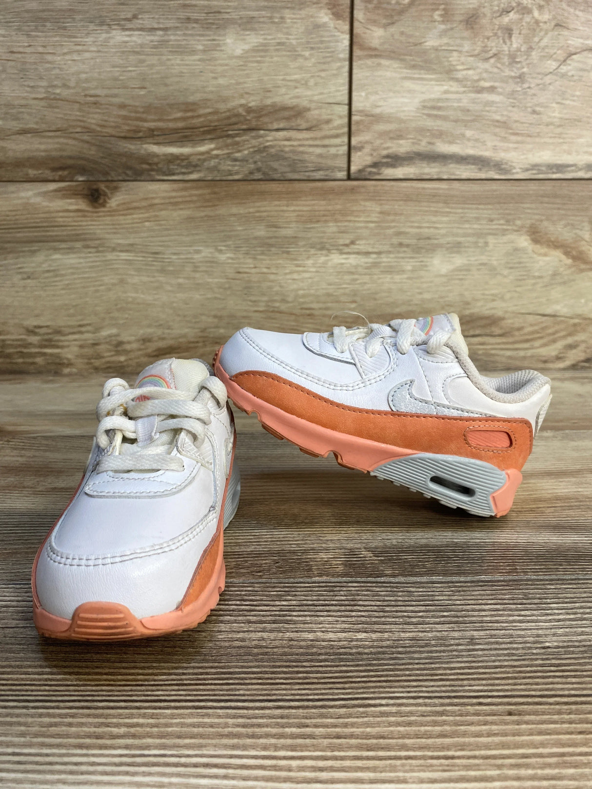 Nike Air Max 90 Leather SE TD 'White Light Madder Root' Sneakers sz 8c