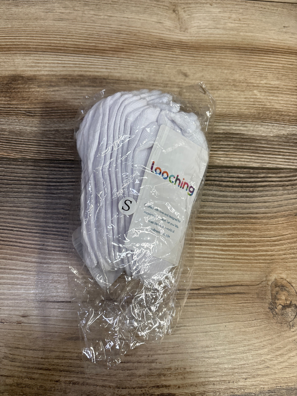 NEW Looching 5pk Ankle Socks White sz 1-3T