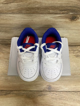 Nike Force 1 TD 'White Deep Royal Blue' Sneakers sz 5c