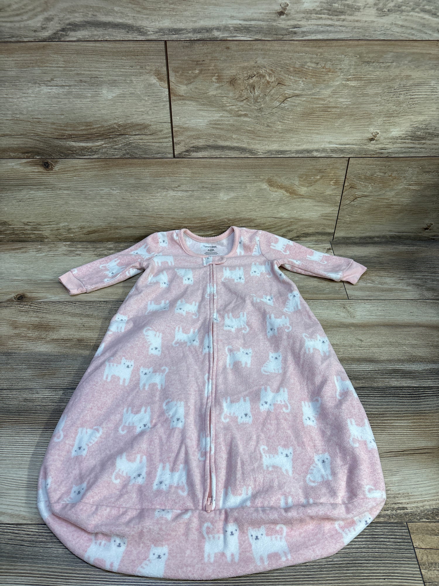 Simple Joys Cat Print Blanket Sleep Sack Pink sz 3-6m