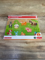 NEW Hape Farmyard Wooden Peg Puzzle, 10pc - Me n Mommy To Be