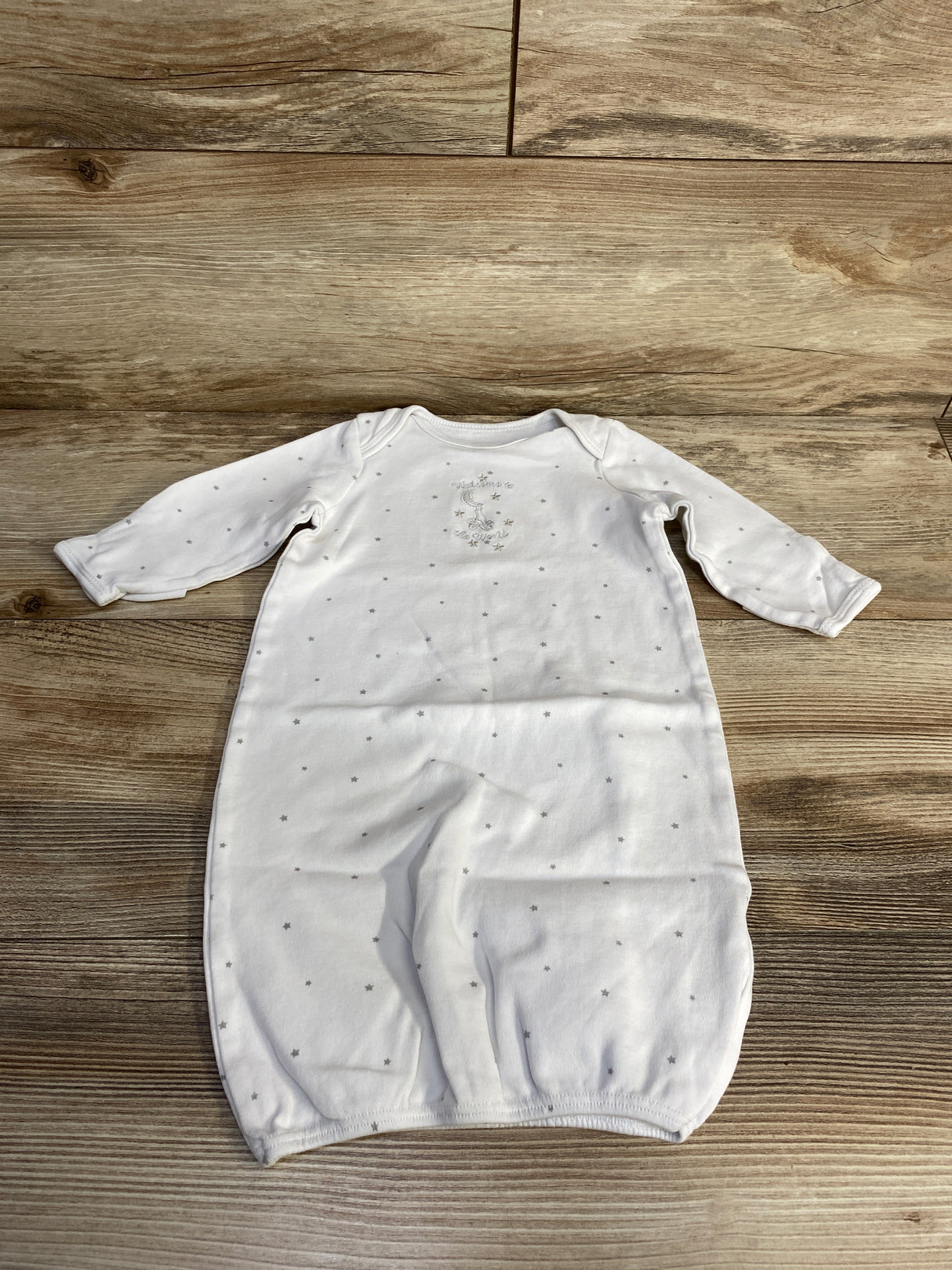 Little Me Welcome To The World Gown White sz 0-3m