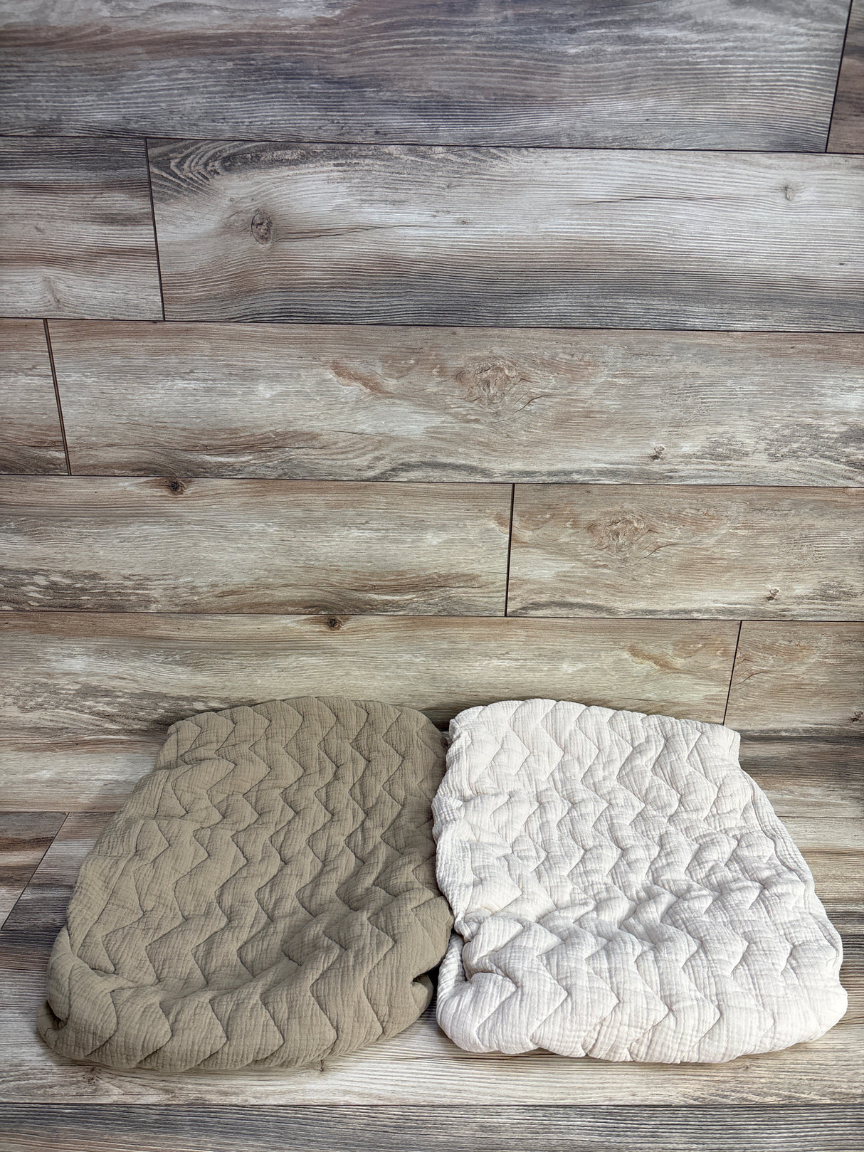Lulu Moon Quilted Muslin Changing Pad Covers 2pk Brown