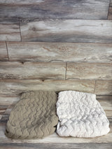 Lulu Moon Quilted Muslin Changing Pad Covers 2pk Brown