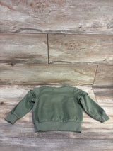 Just Lizzy Ruffled Pullover Sweatshirt Green sz 2T