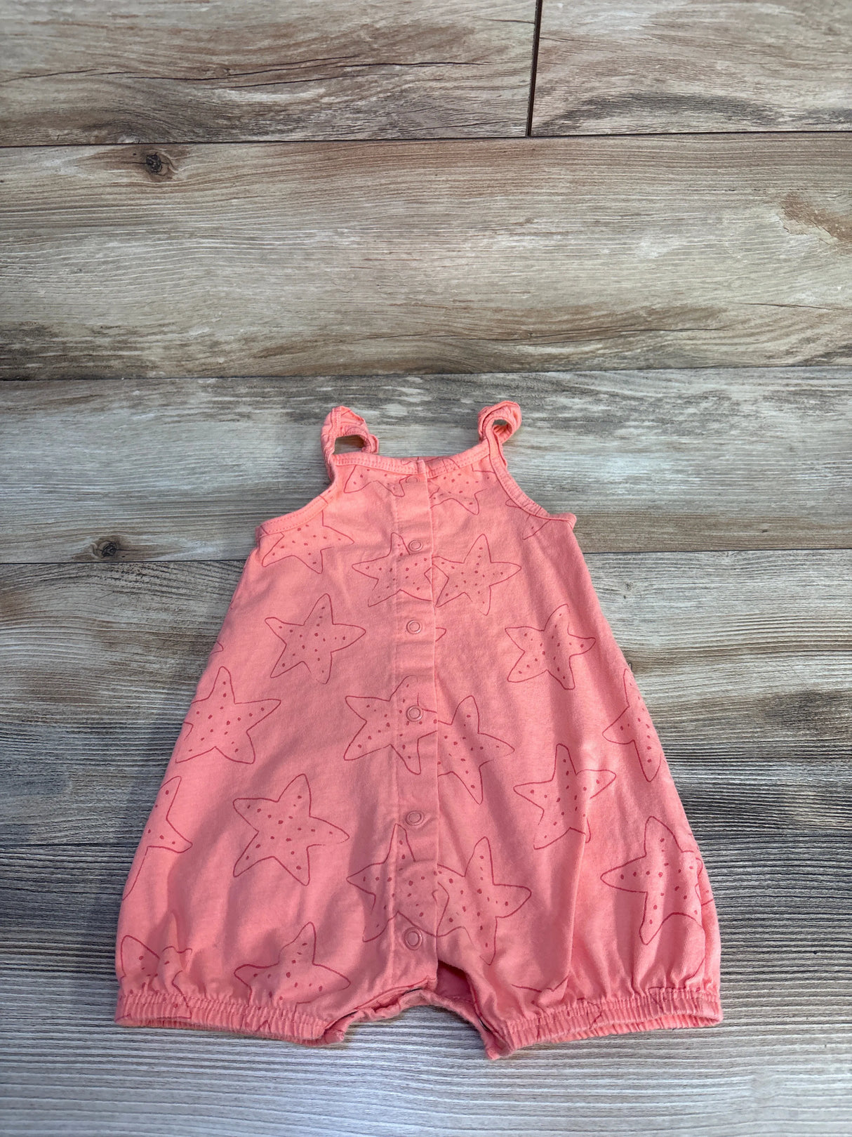 Carter's Button-Front Shortie Romper Coral sz 9m