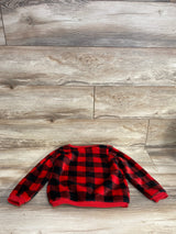 H&M Buffalo Plaid Plush Sweatshirt Red sz 5-6