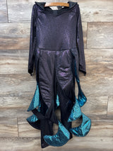Spirit Halloween The Little Mermaid Ursula Jumpsuit Costume Black sz 8-10T