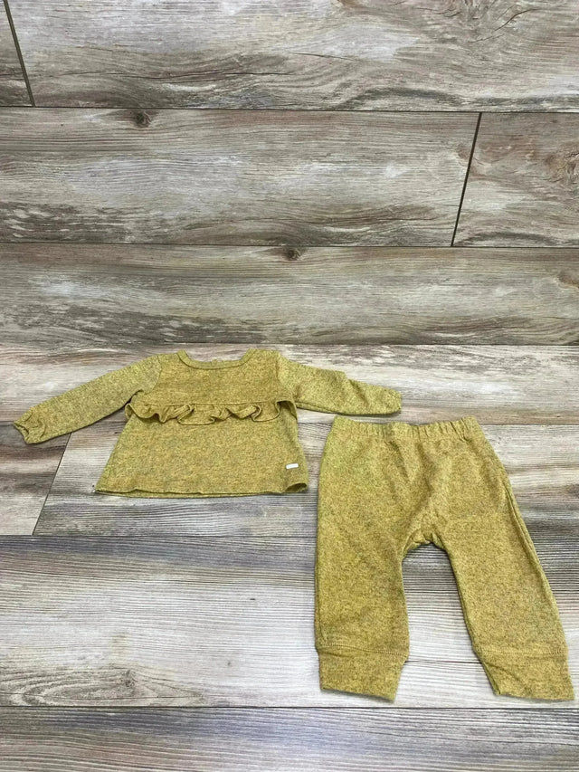 7 For All Mankind 2pc Shirt & Pants Yellow sz 6-9m - Me n Mommy To Be