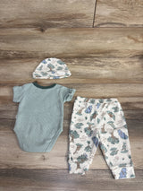 Tahari Baby 3pc Waffle Knit Bodysuit Set Mint sz 0-3m