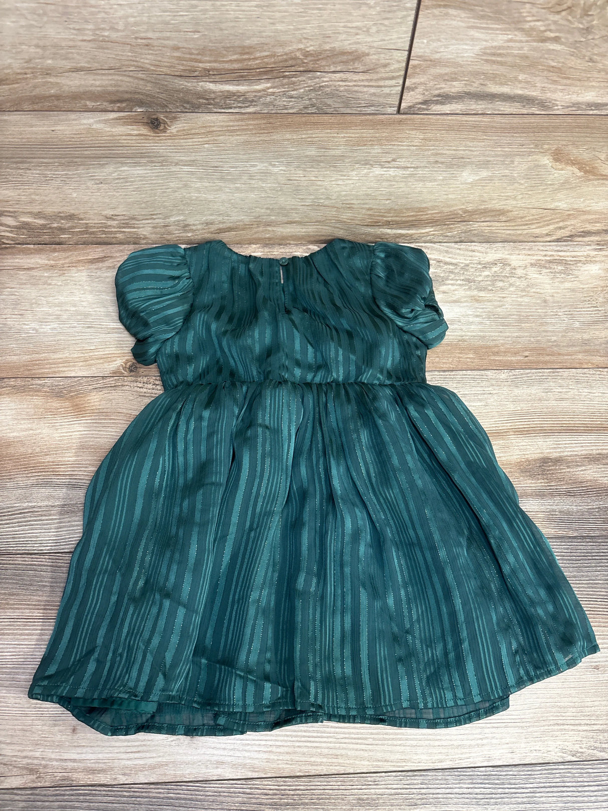 Cat & Jack Metallic Striped Dress Emerald sz 4T