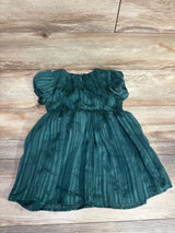 Cat & Jack Metallic Striped Dress Emerald sz 4T