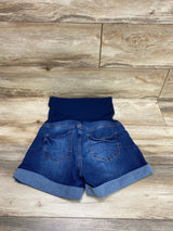 SONG Maternity Blue Full Panel Denim Shorts sz Medium - Me 'n Mommy To Be