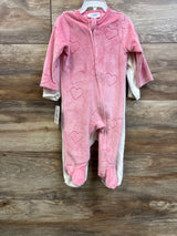 NEW Sterling Baby 2pk Blanket Sleepers Pink sz 6m