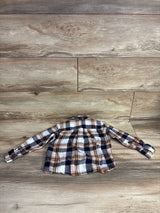 Copper Denim Plaid Button Up Shirt Brown sz 3T