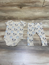 Disney Baby 2pc Minnie & Daisy Bodysuit & Leggings Beige sz 3-6m