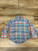 Class Club Plaid Button-Down Shirt Blue sz 4/5T