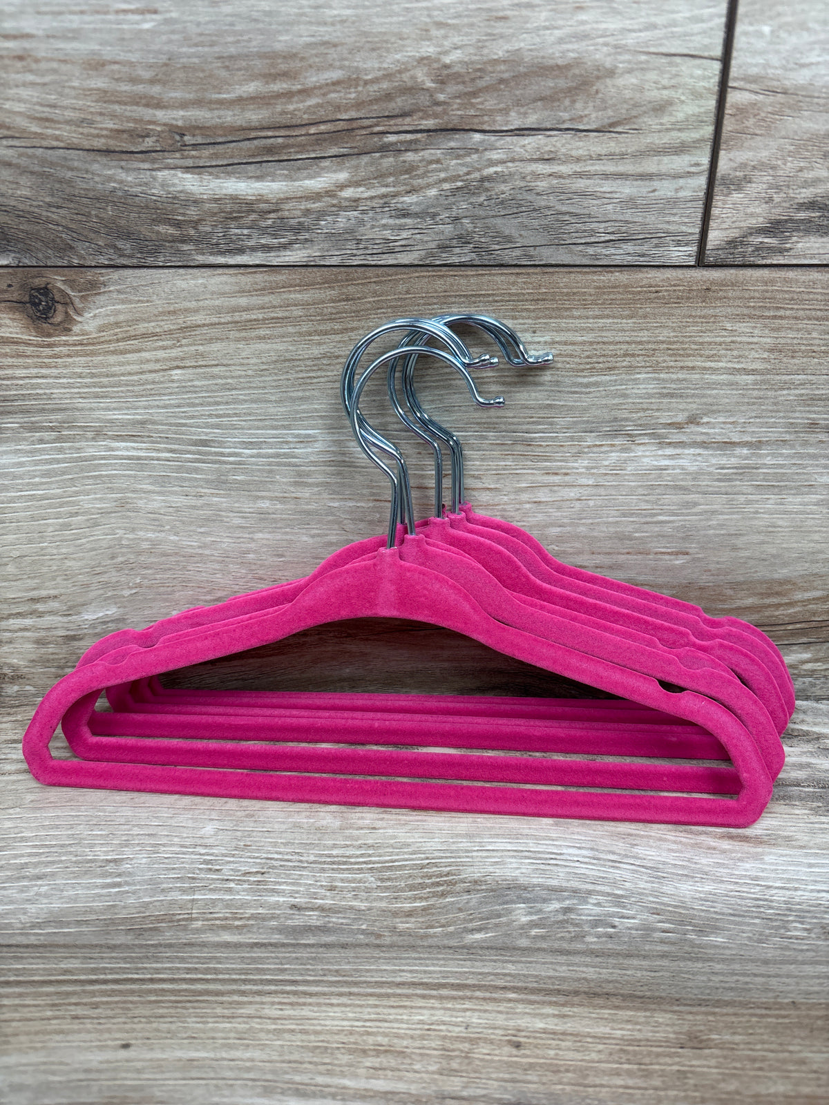 6pk Kids Velvet Hangers Pink