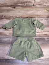 Adidas 2pc Sweatshirt & Joggers Set Olive sz 12m