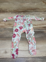 Gigi & Max Bamboo Ruffle Floral Sleeper Blue sz Newborn