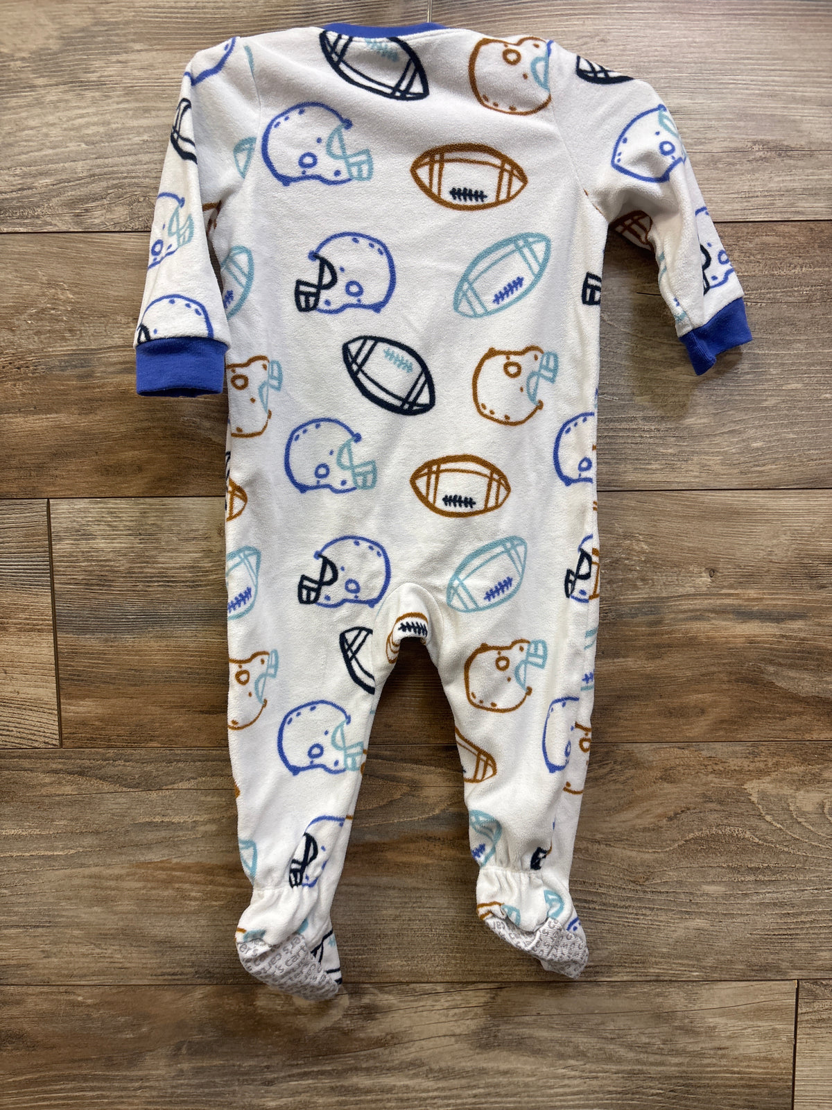 Carter's Football Blanket Sleeper White sz 12m