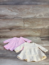 Cat & Jack 2pk Gauze Peplum Top Pink sz 3m