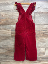 Baby Gap Velvet Heart Overalls Red sz 5T