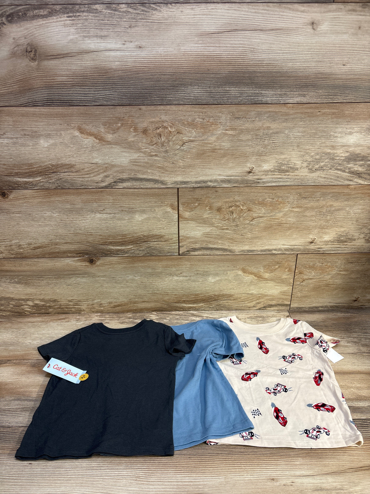 NEW Cat & Jack 3pk Racecar Shirts Blue sz 2T