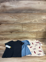 NEW Cat & Jack 3pk Racecar Shirts Blue sz 2T