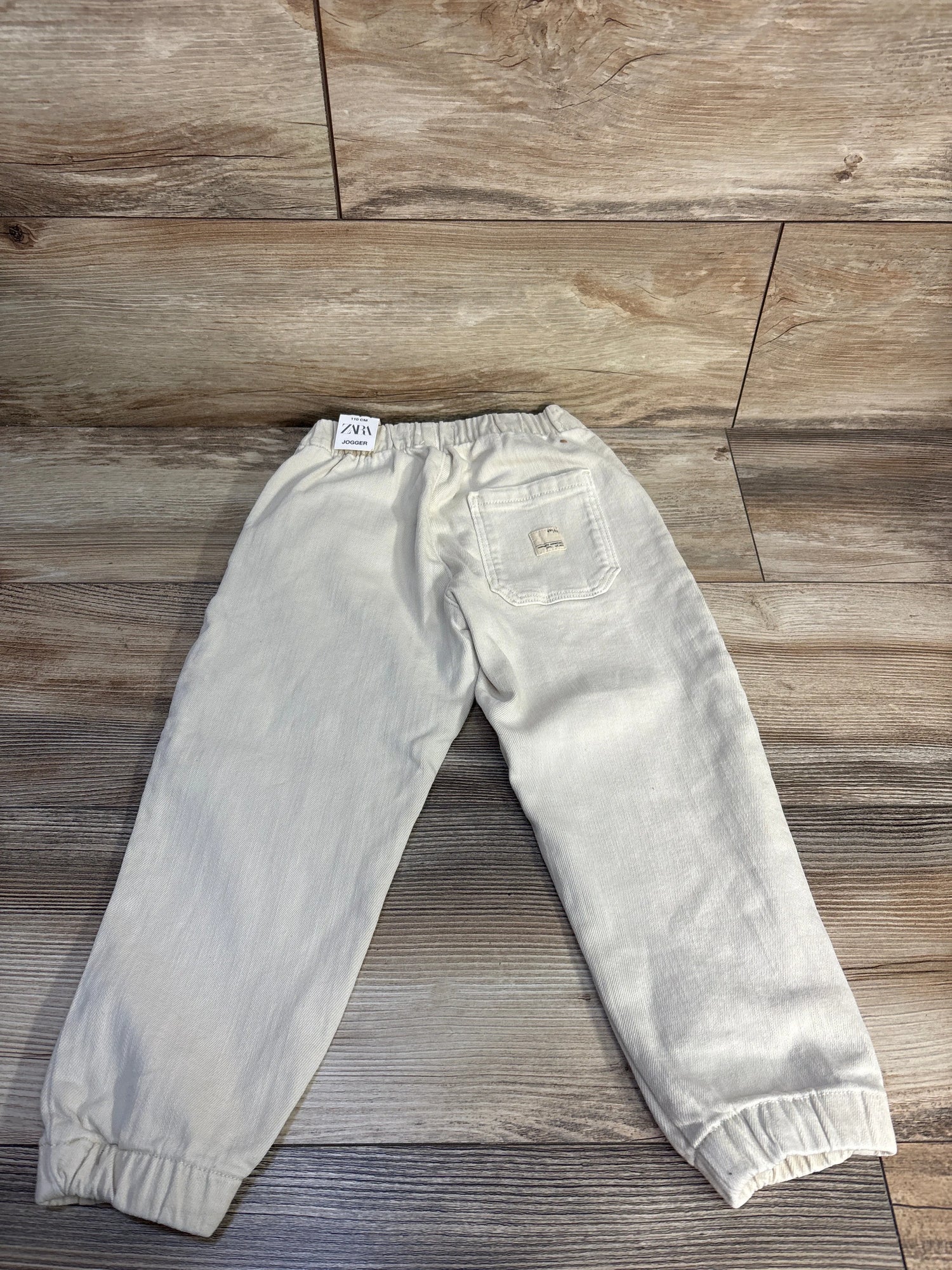 NEW Zara Pull On Joggers Ivory sz 4-5T