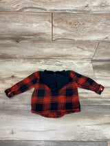 Art Class Hooded Flannel Shirt Red sz 12m