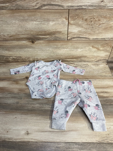 Disney Baby Minnie Mouse Bodysuit & Pants Grey sz 6m - Me n Mommy To Be