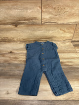 Little Planet Gauze Button-Front Jumpsuit Blue sz 6m