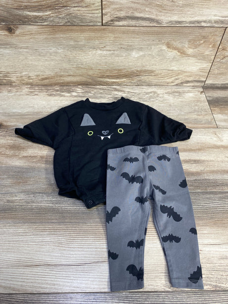 Cat & Jack Bat Romper & Leggings Black sz 0-3m - Me n Mommy To Be