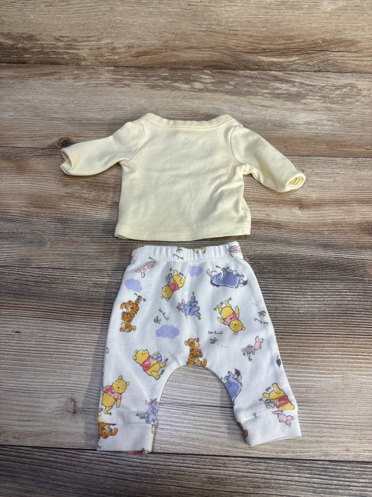 Disney Baby 2pc Hello Little Friend Shirt & Pants Set Yellow Set sz Preemie