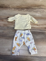 Disney Baby 2pc Hello Little Friend Shirt & Pants Set Yellow Set sz Preemie