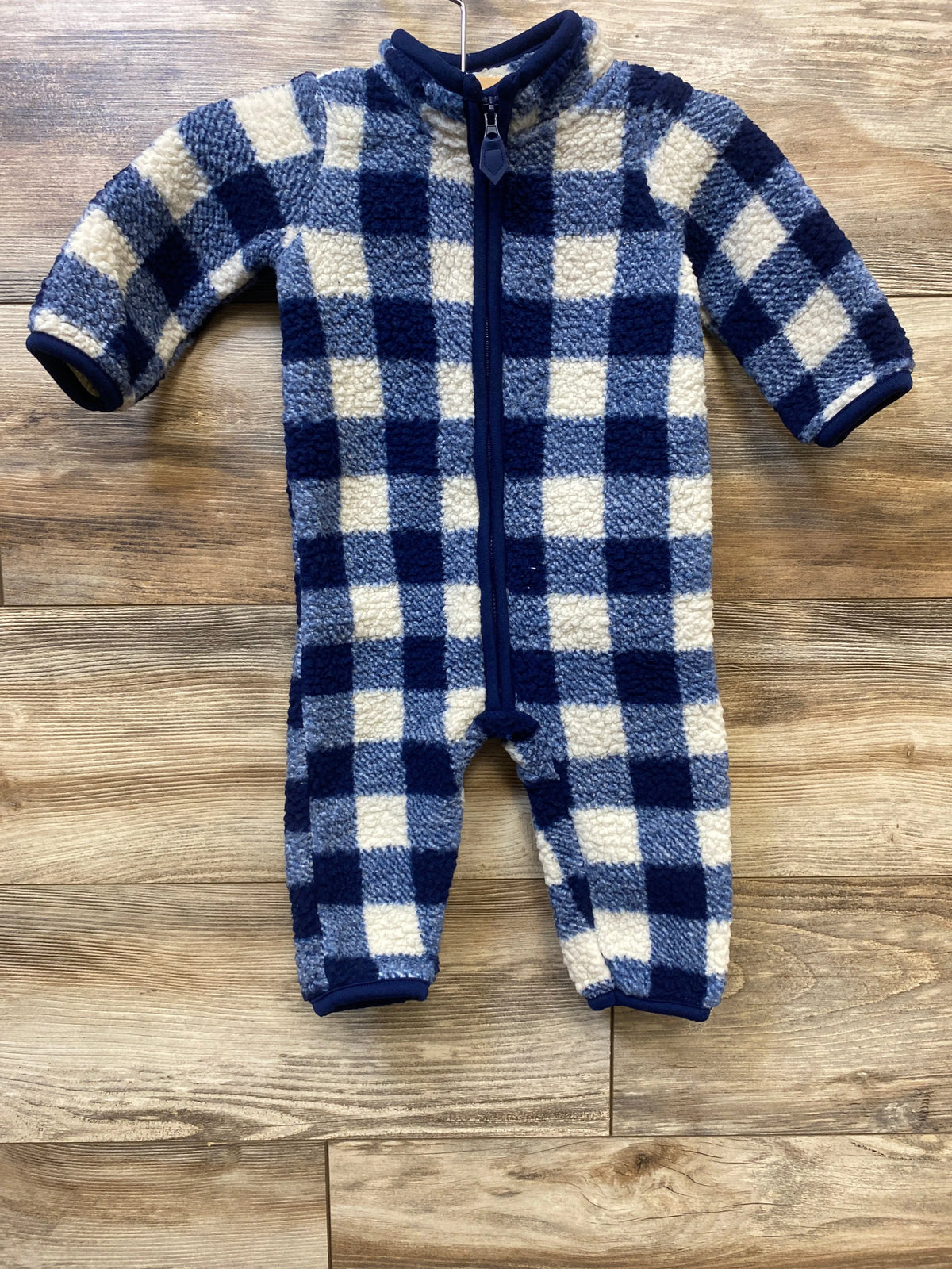 Carter's Plaid Sherpa Coverall Blue sz 6m