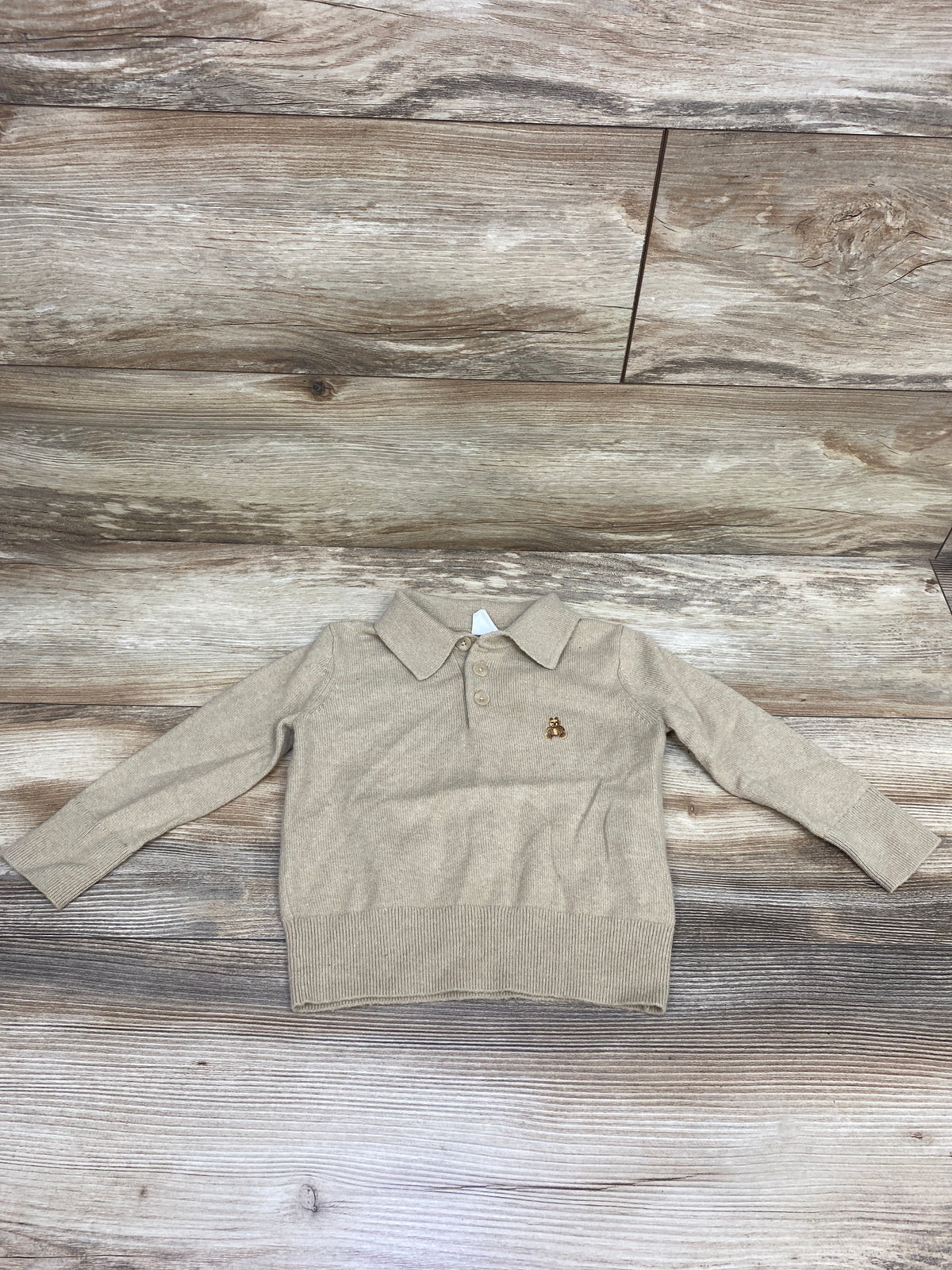 Baby Gap Knit Polo Shirt Tan sz 18-24m