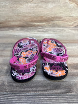 Reef Little Stargazer Pineapple FLoral Flip Flops Pink sz 9c
