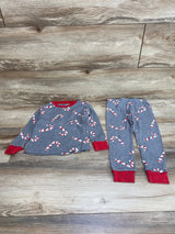 Carter's 2pc Candy Cane Pajama Set Grey sz 3T