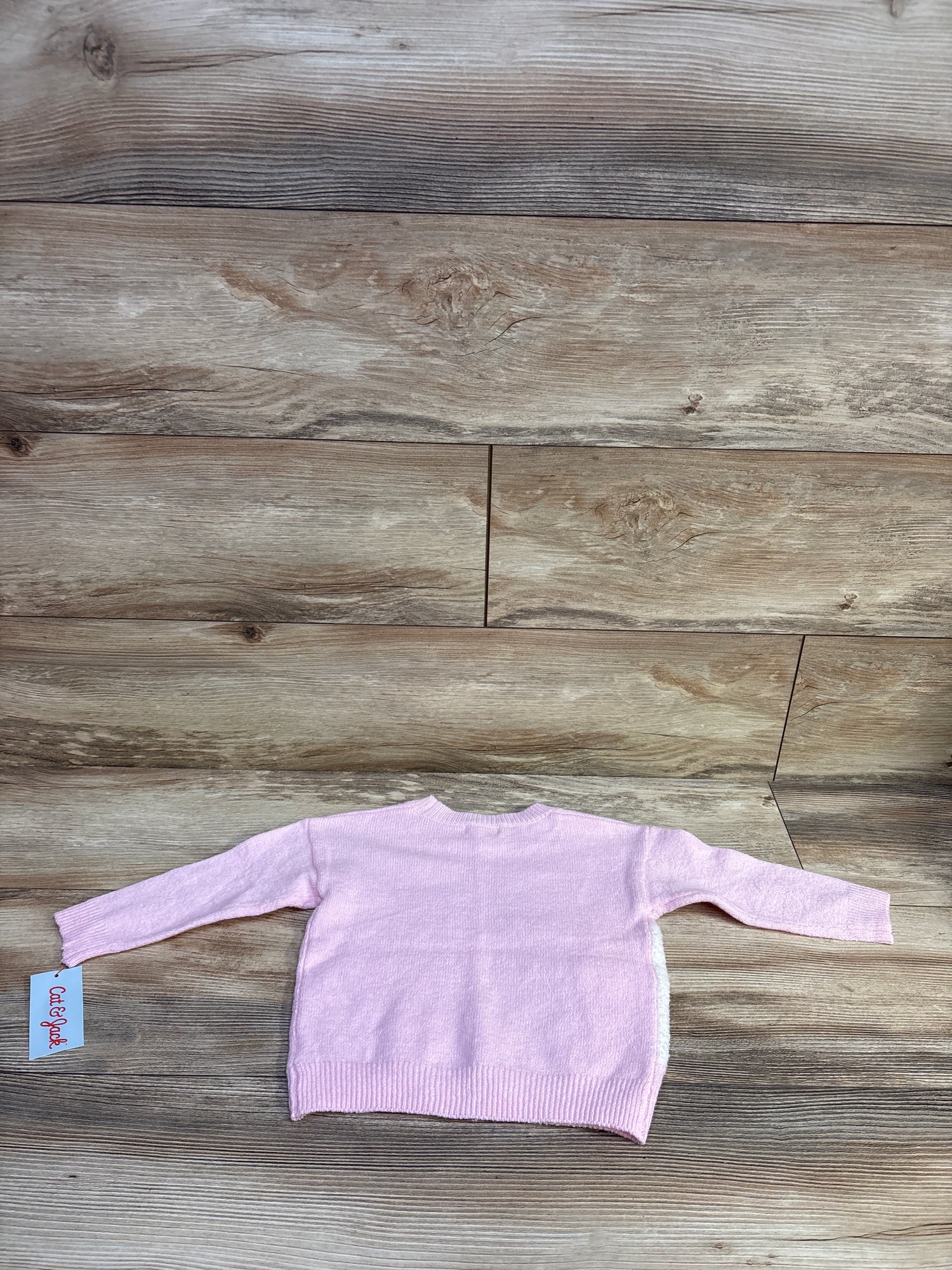 NEW Cat & Jack Polar Bear Knit Sweater Pink sz 18m