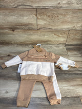 NEW Lila & Jack 4pc Sweatshirt & Joggers Set Tan sz 12-18m
